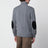 Cardigan con zip grigio in lana