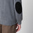 Cardigan con zip grigio in lana