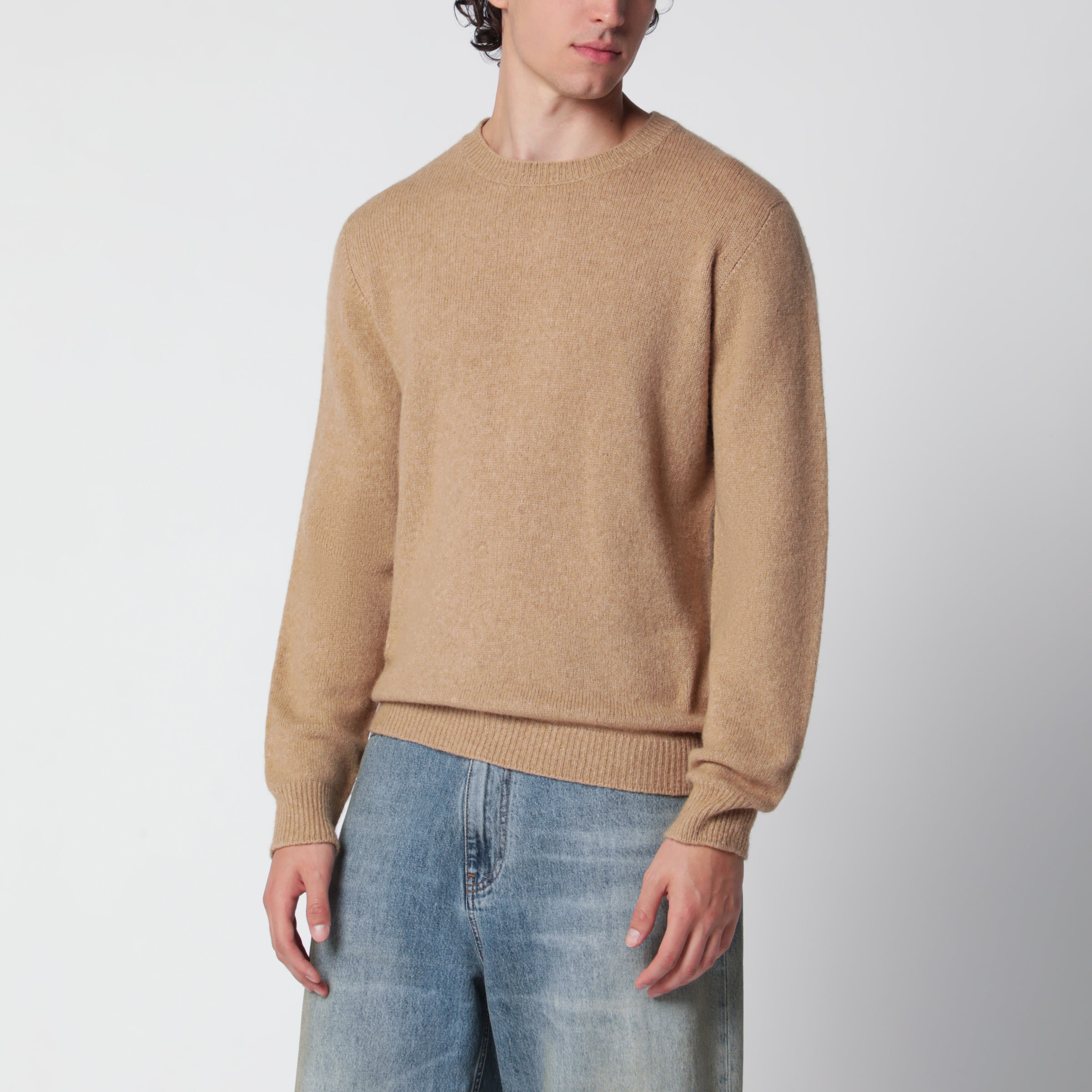 Roberto Collina Camel wool-blend sweater | TheDoubleF