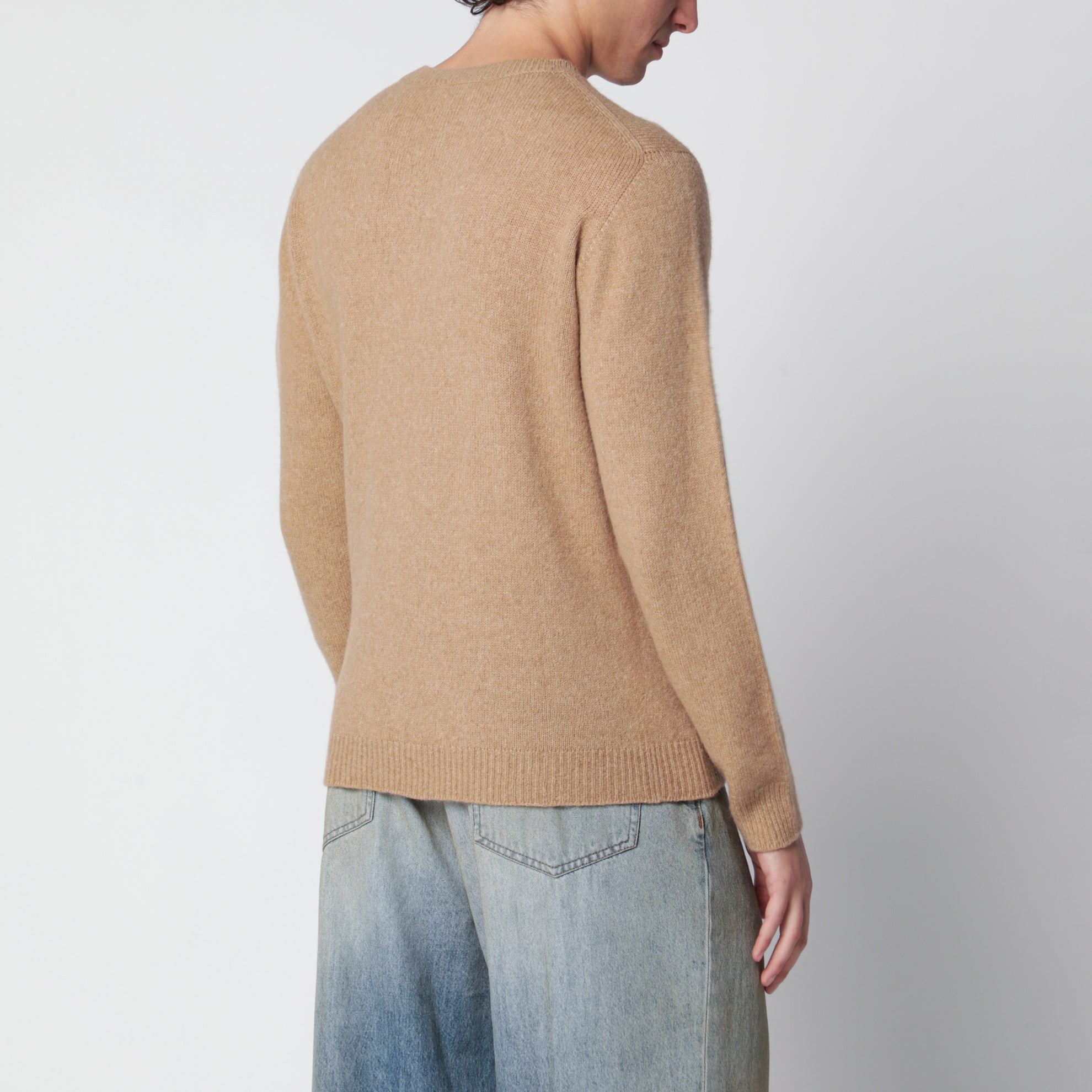 Maglione color cammello in misto lana