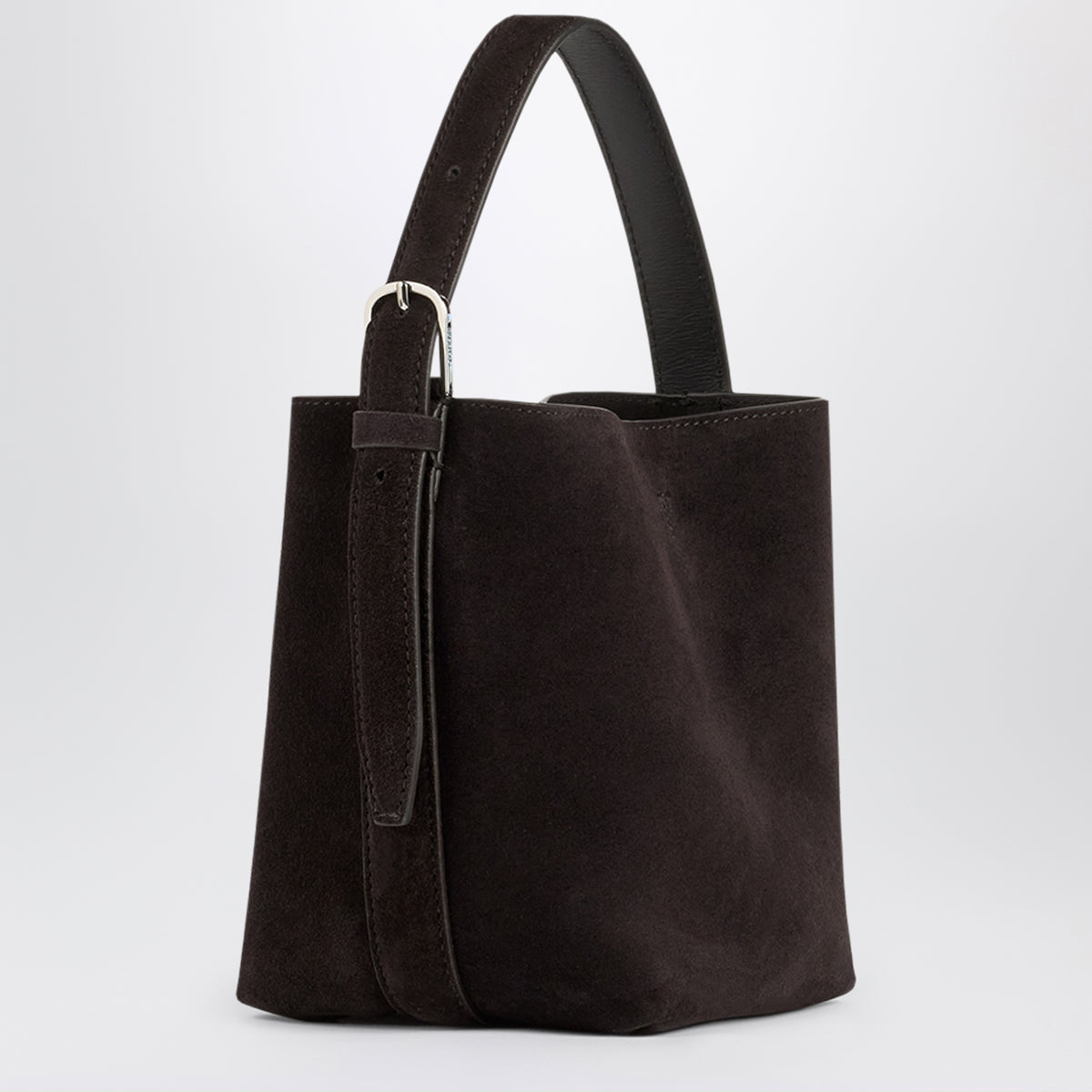 Small Espresso Suede Tote Bag