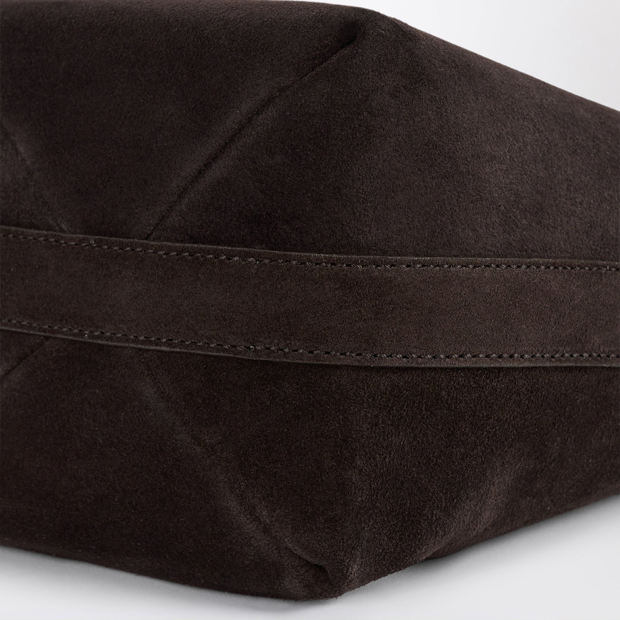Small Espresso Suede Tote Bag