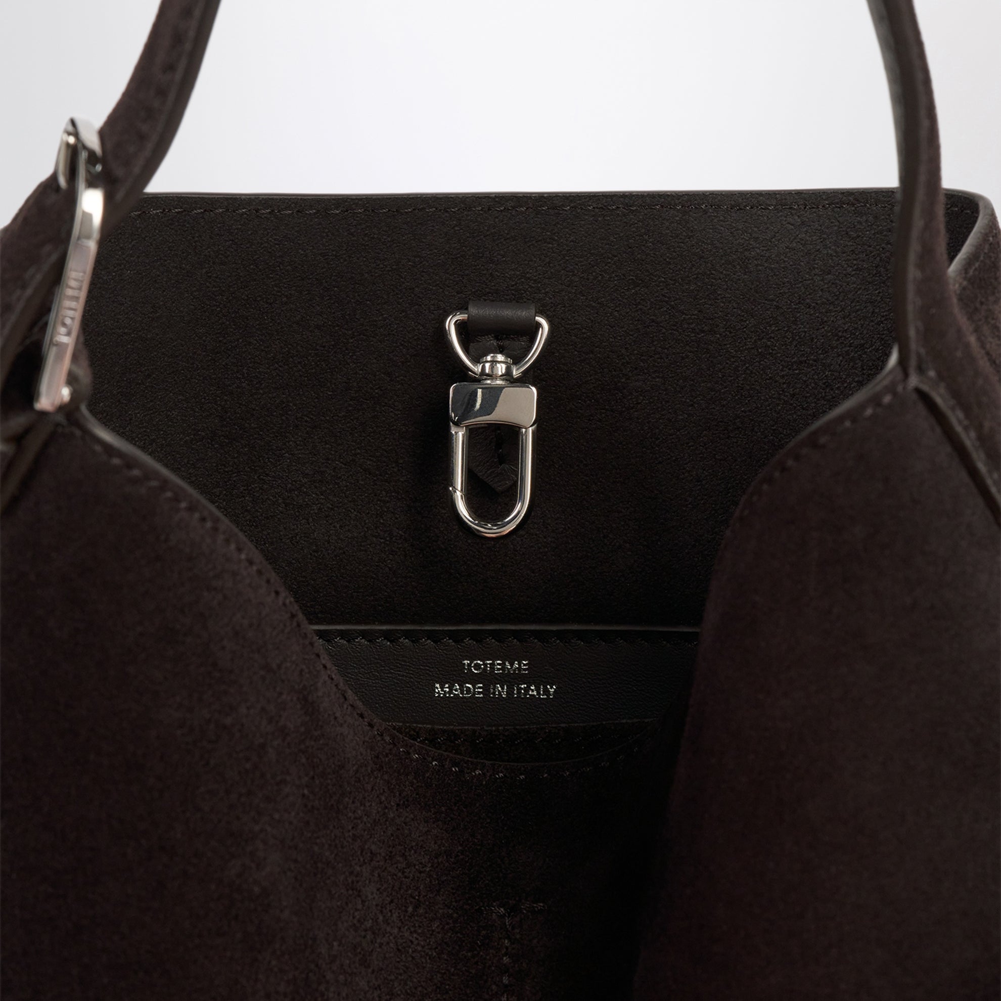 Small Espresso Suede Tote Bag