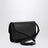 Pochette en cuir noir avec fermeture à cadenas en T