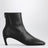 Black nappa boots with medium heel
