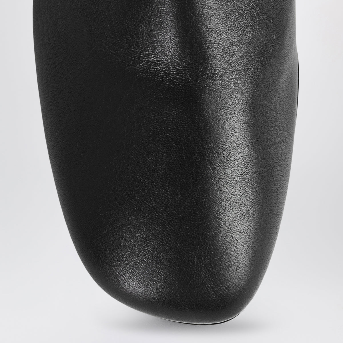 Black nappa boots with medium heel
