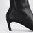 Black nappa boots with medium heel