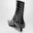 Bottines noires en cuir effet crocodile