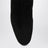 Black pointed ankle boots in suede