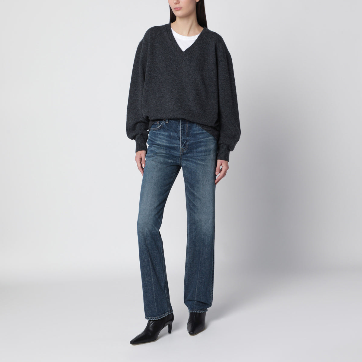 Slim blue denim jeans