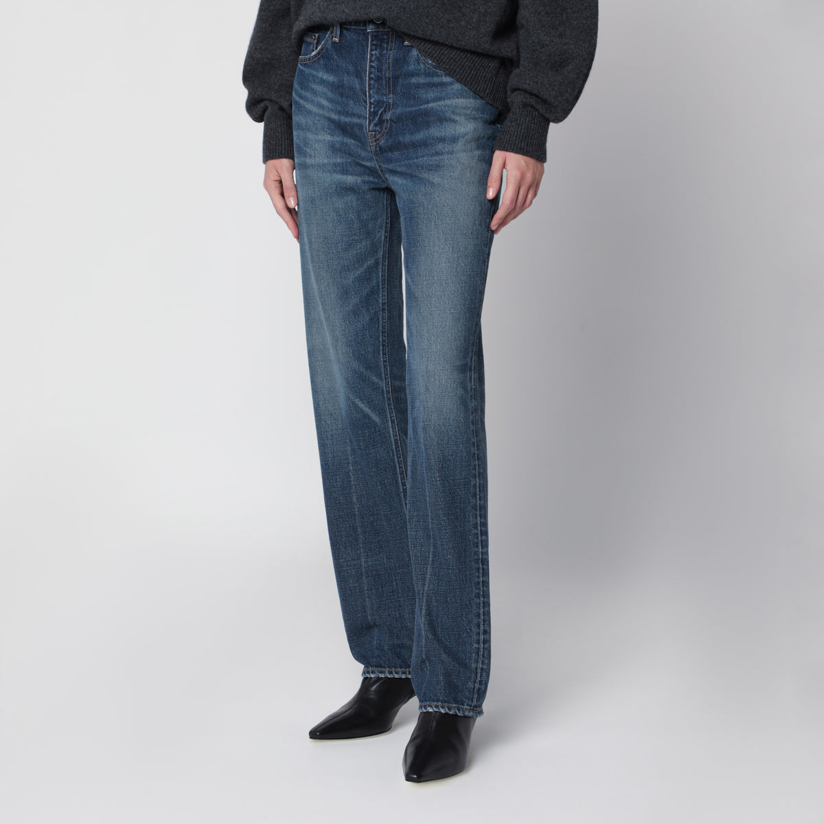 Slim blue denim jeans
