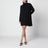 Abito asimmetrico stile foulard nero in jersey