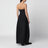 Trägerloses Ballonkleid aus schwarzem Crêpe