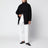 Black Cocoon Fit caban in wool blend