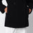 Black Cocoon Fit caban in wool blend