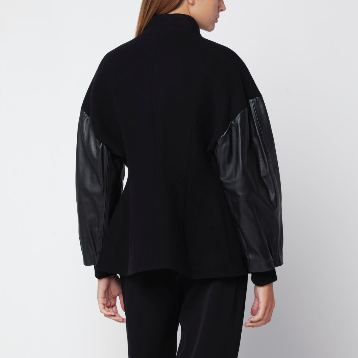 Veste universitaire noire en mélange de laine et de cachemire