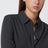 Camicia leggera nera in viscosa e lana