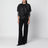 Black lambskin cocoon top