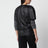 Black lambskin cocoon top