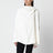 Ecrufarbene, asymmetrisch drapierte Bluse aus Viskose