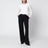 Ecru crew-neck sweater in silk and cashmere blend
