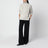 Ecru cable-knit wool turtleneck