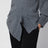 Dunkelgrauer asymmetrischer Pullover aus Wolle und Kaschmir