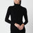 Schwarzer Rollkragenpullover aus kompaktem Jersey