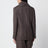 Blazer con revers a scialle taupe mélange in flanella