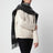 Dark grey melange scarf in brushed wool