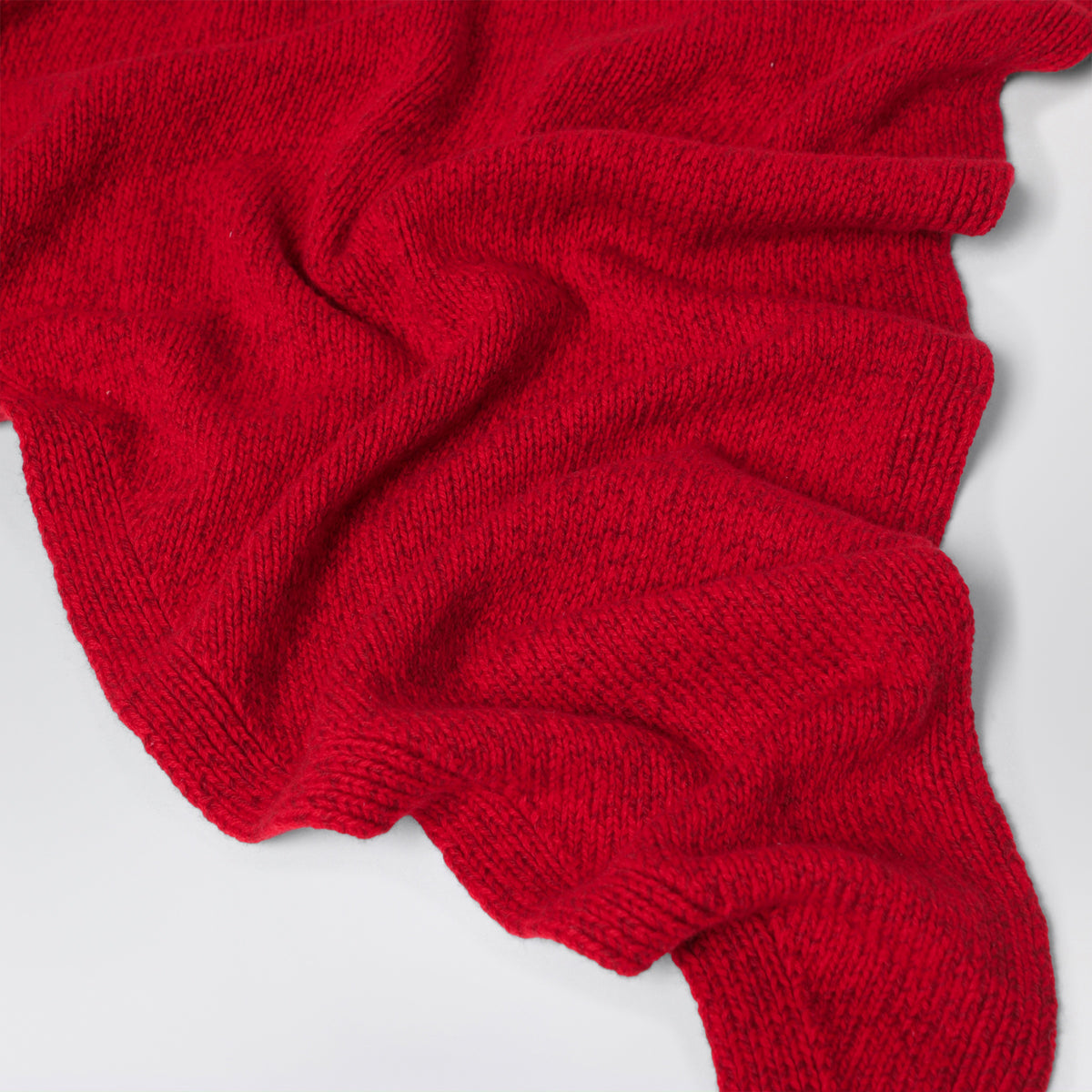 Red merino wool and cashmere maxi bandana