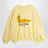 Gelbes Sweatshirt mit Rundhalsausschnitt aus Baumwolle