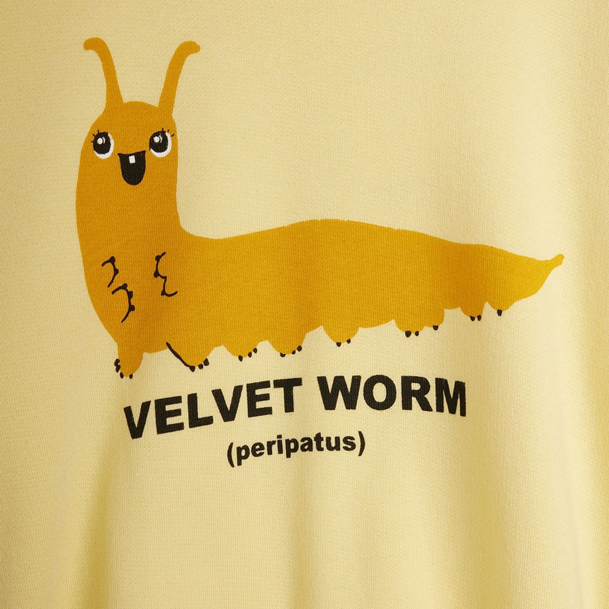 Gelbes Sweatshirt mit Rundhalsausschnitt aus Baumwolle