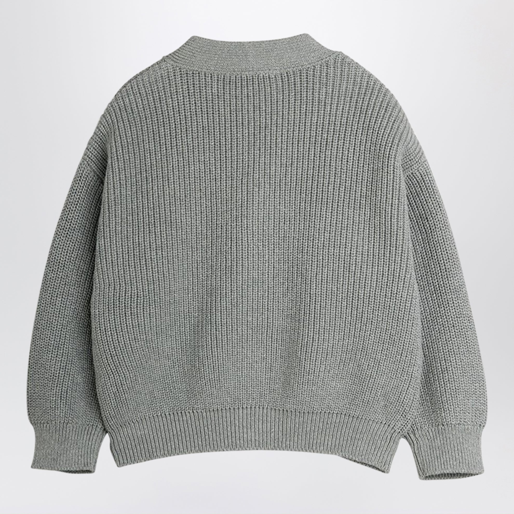 Cardigan Ritzratz grigio mélange in cotone biologico