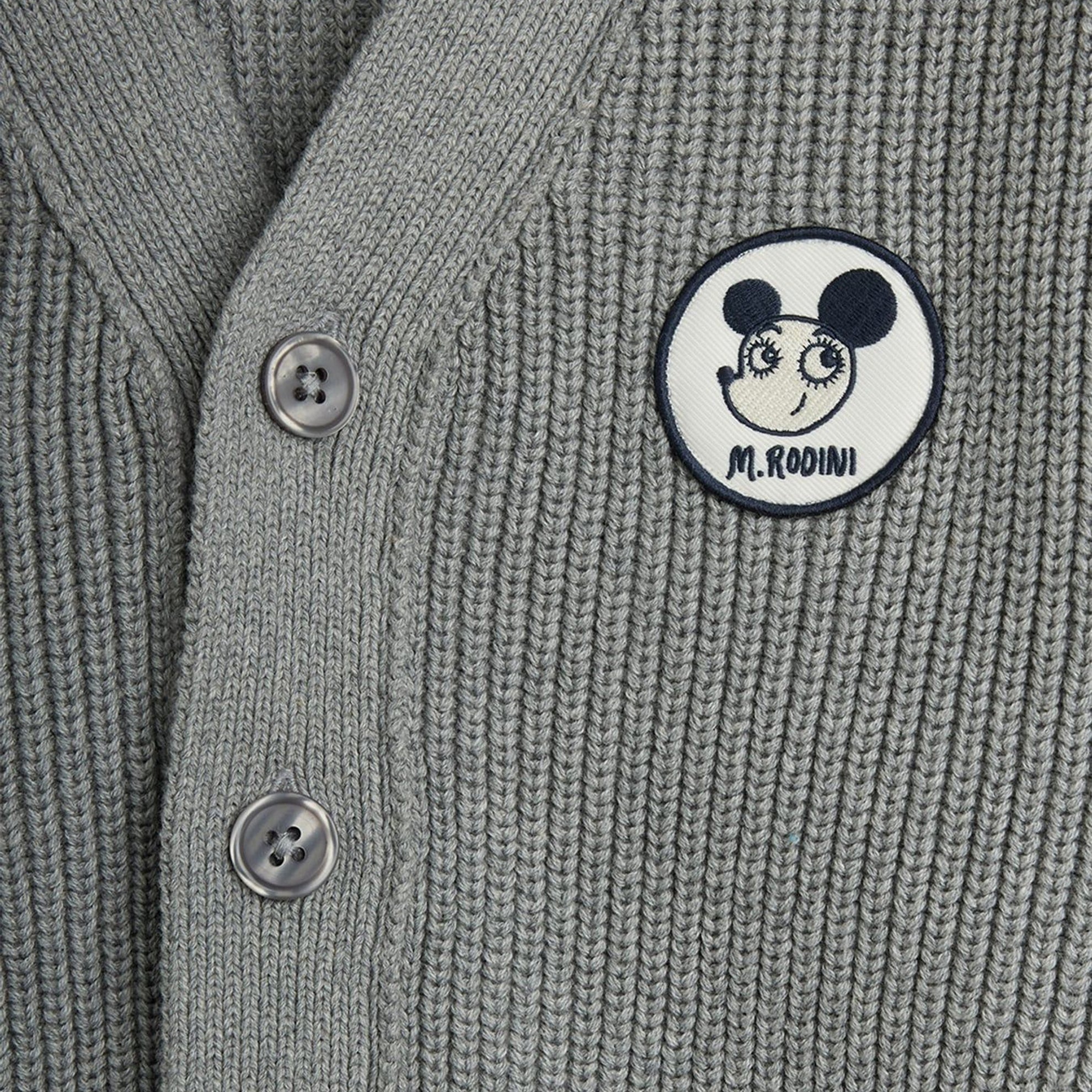 Cardigan Ritzratz grigio mélange in cotone biologico