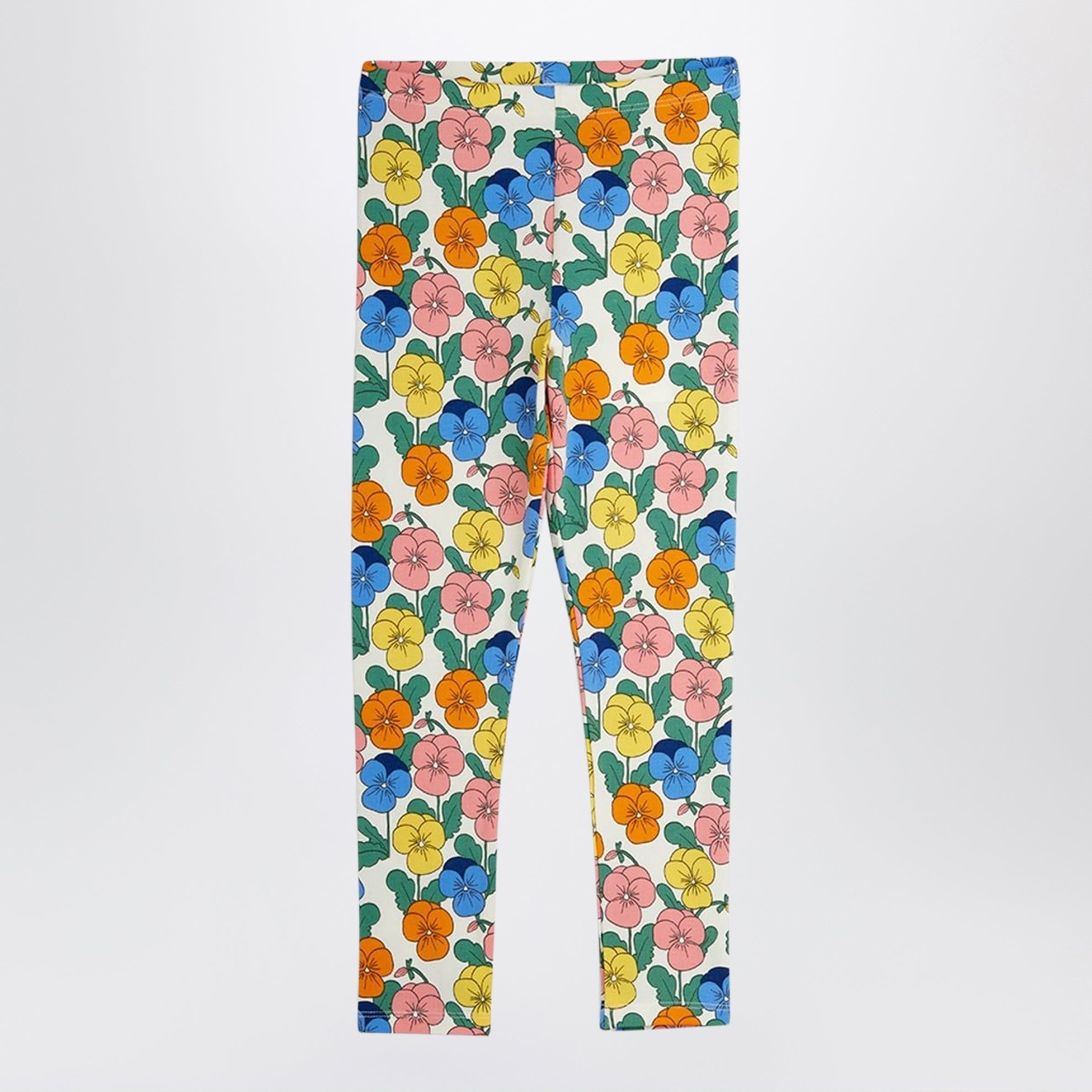 Mehrfarbige Leggings mit Blumenmuster