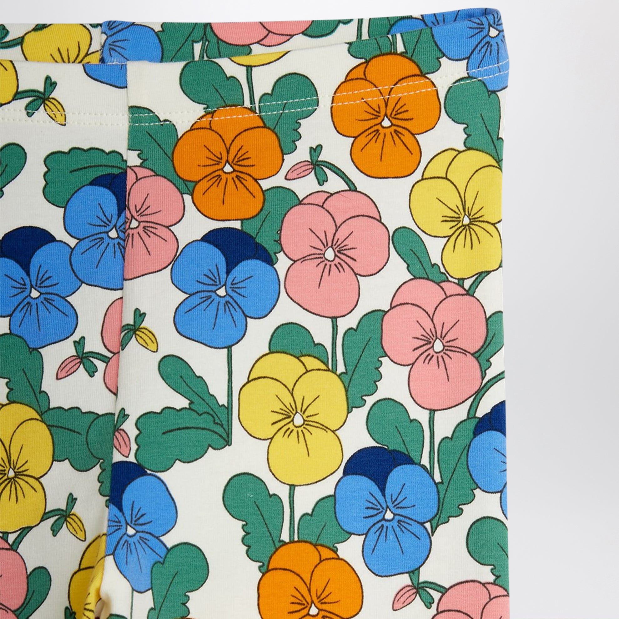 Mehrfarbige Leggings mit Blumenmuster