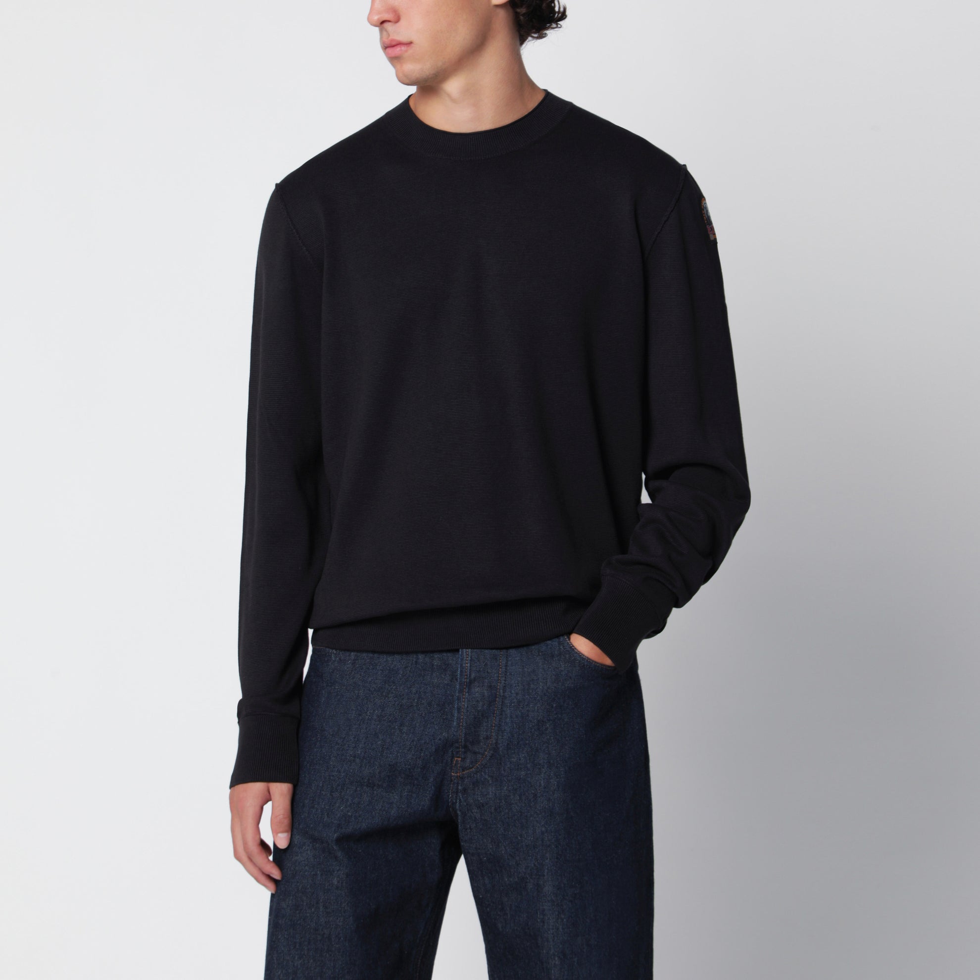 Basic Braw black cotton-blend sweater