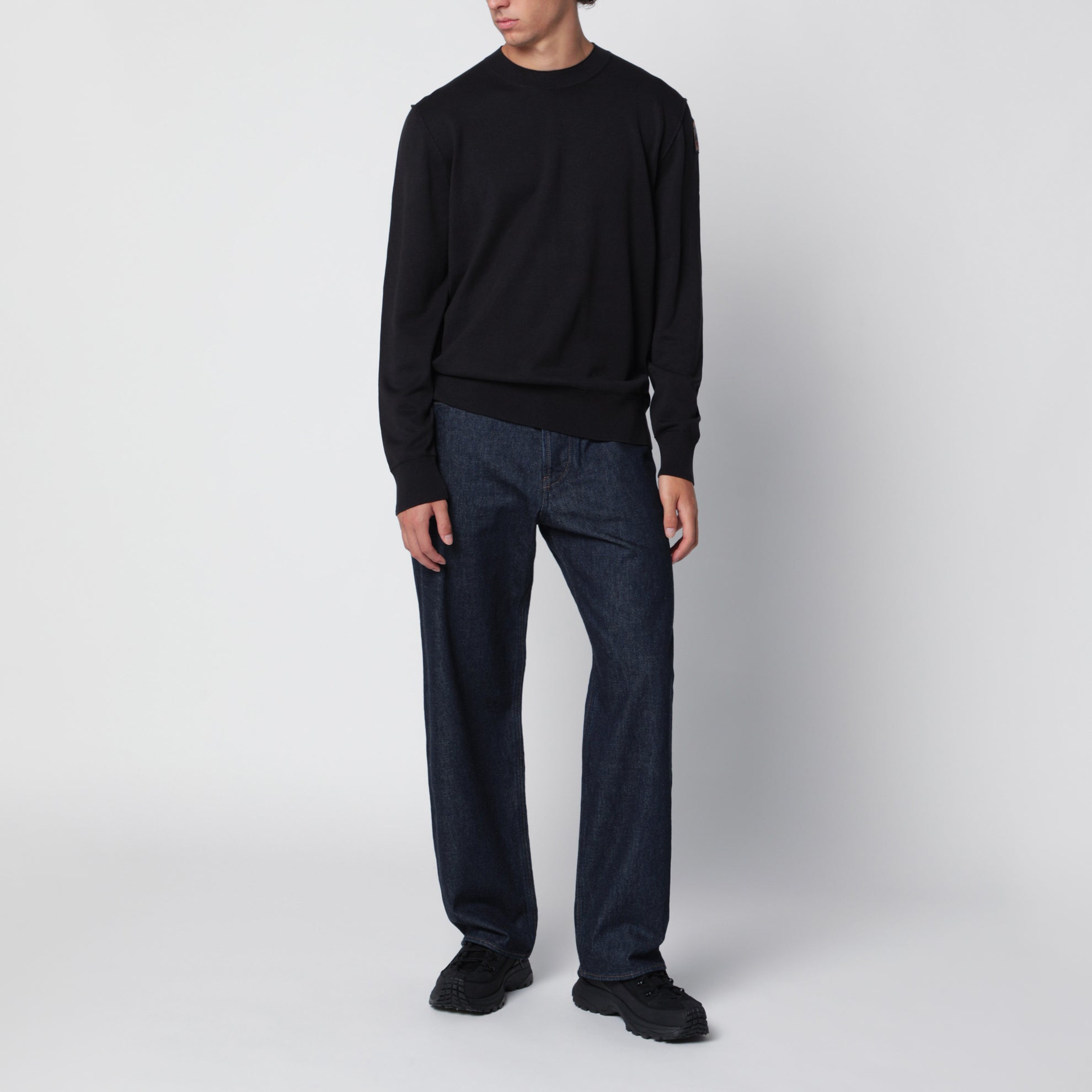 Basic Braw black cotton-blend sweater