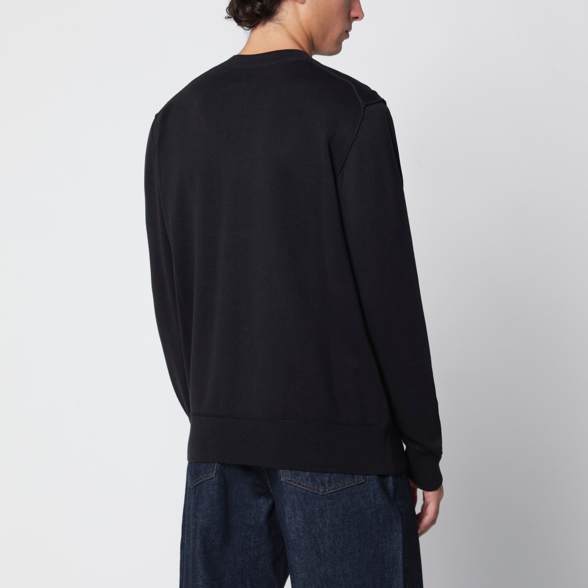 Basic Braw black cotton-blend sweater