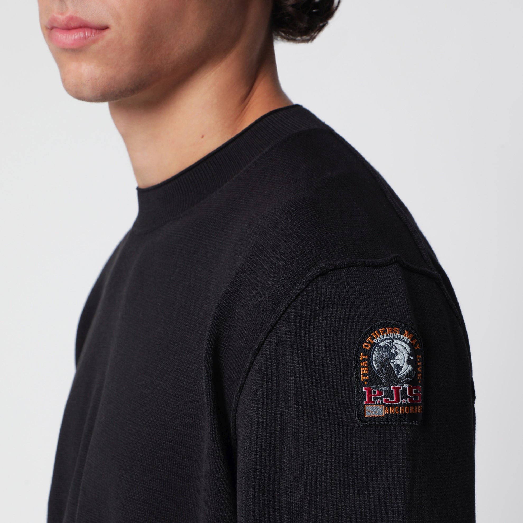 Basic Braw black cotton-blend sweater