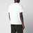 T-shirt bianca in cotone con patch logo