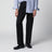 Pantalon noir en coton et lin