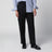 Pantalone nero in cotone e lino
