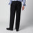 Pantalone nero in cotone e lino