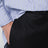 Pantalone nero in cotone e lino