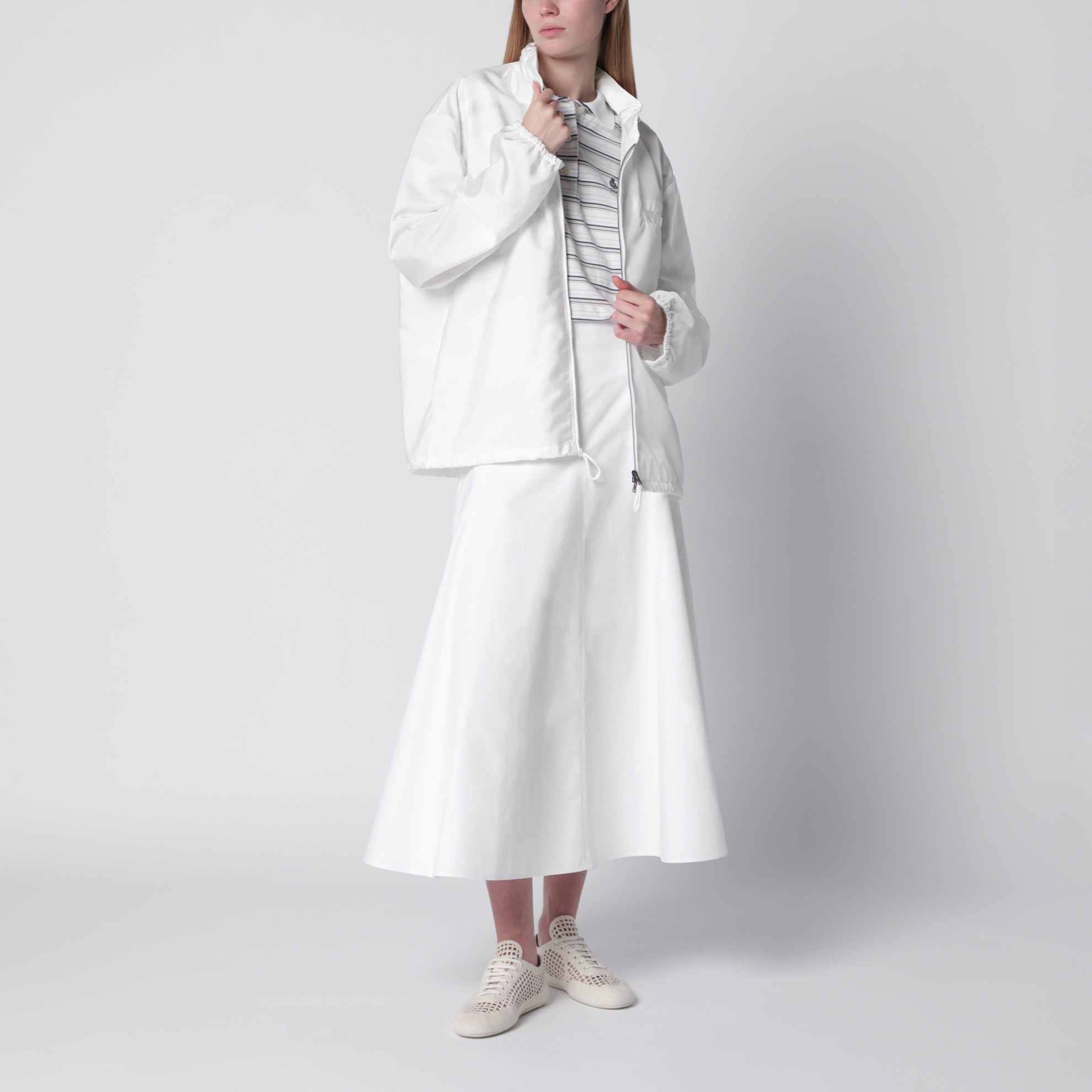 Giacca leggera in Re-Nylon bianca