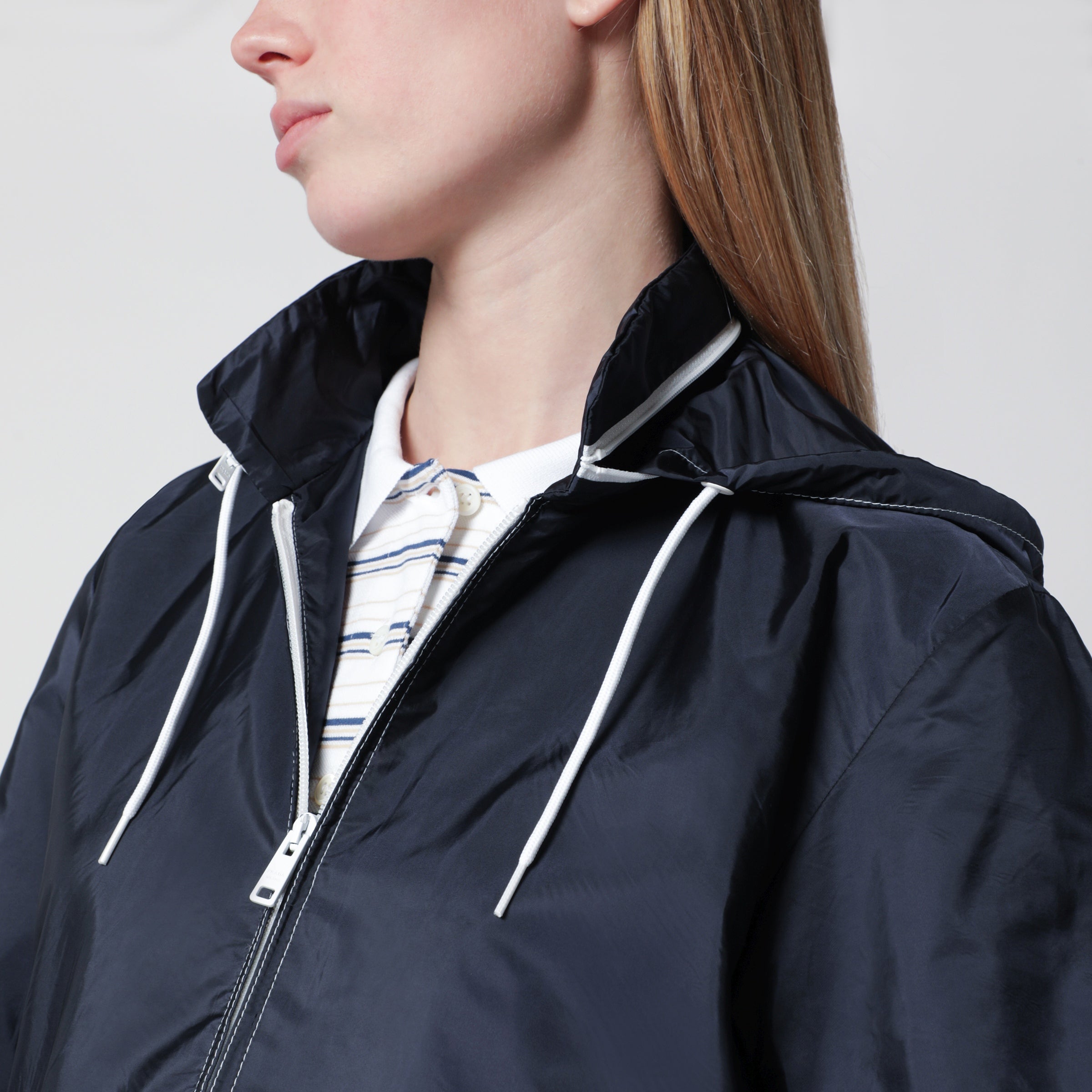 Prada Blue Re-Nylon lightweight jacket | TheDoubleF
