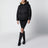 Black zip-up puffer jacket in Re-Nylon