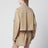 Short Re-Nylon raincoat in camel